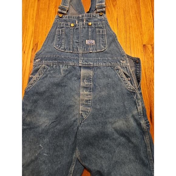 Big Smith Vtg Y2K 90's Denim Overalls Sz 34x30 Carpenter Baggy 90s Skater Grunge - Picture 1 of 9